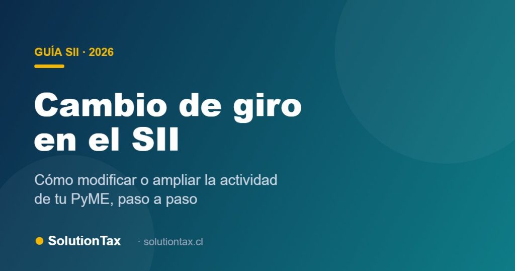 cambio giro sii 2026 pyme portada | SolutionTax