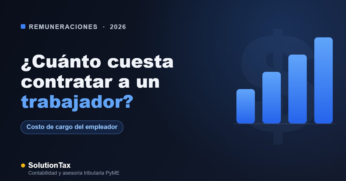 Costo de contratar un trabajador en Chile 2026 para PyMEs
