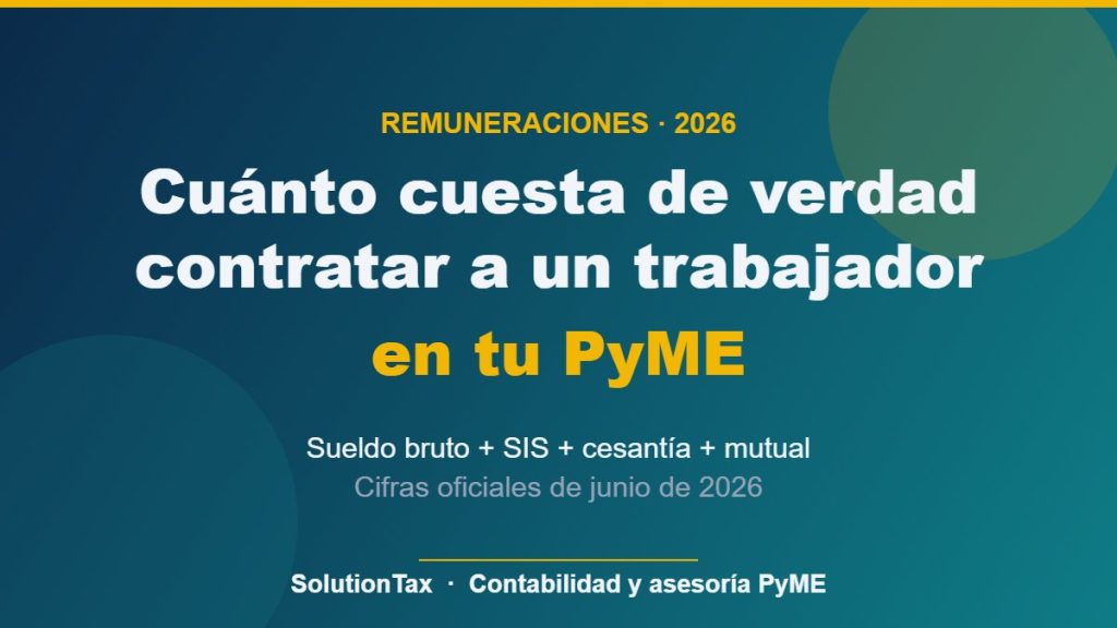 Costo real de contratar un trabajador en una PyME en Chile 2026