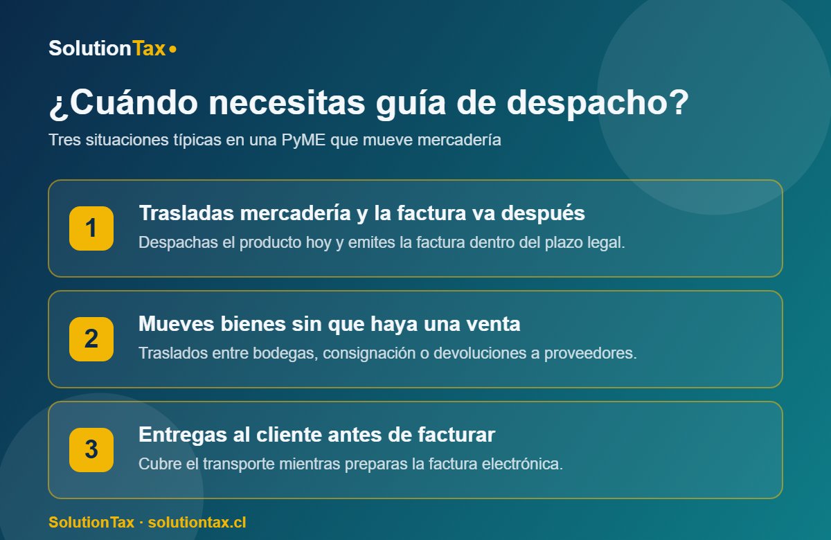 Cuándo emitir guía de despacho electrónica en tu PyME: tres casos típicos