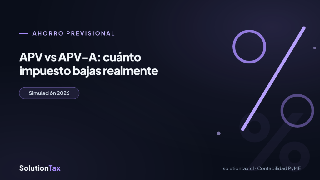 Ahorro previsional — APV vs APV-A: cuánto impuesto bajas realmente | SolutionTax