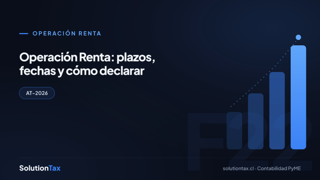 Operación Renta — Operación Renta: plazos, fechas y cómo declarar | SolutionTax