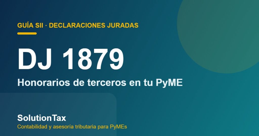 DJ 1879 honorarios de terceros en tu PyME - guía SII
