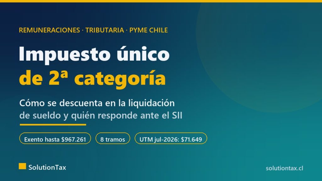 Impuesto único de segunda categoría: cómo se descuenta en la liquidación de sueldo en Chile