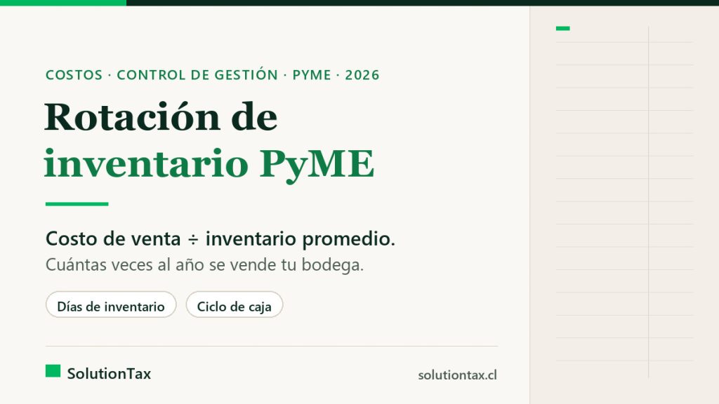 Rotación de inventario en una PyME chilena: cuánta plata queda dormida en la bodega