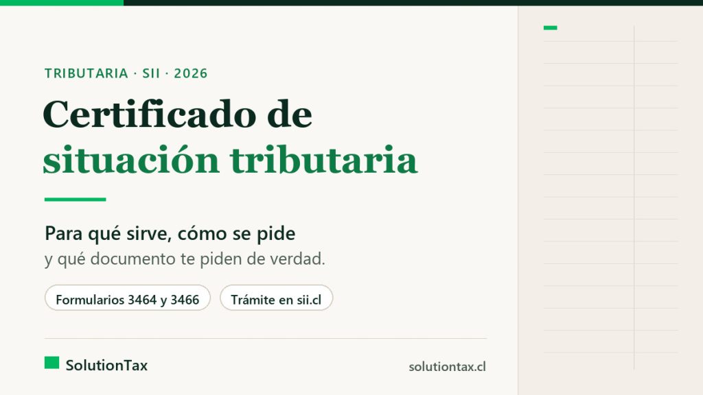 Certificado de situación tributaria del SII para una PyME chilena