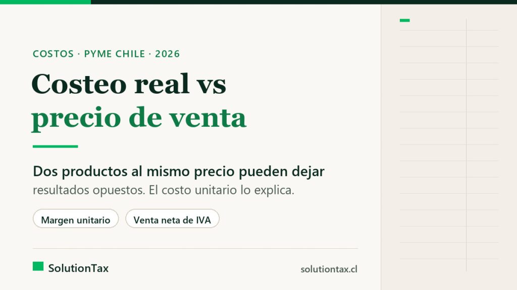 Costeo real vs precio de venta en una PyME chilena: cómo saber si un producto deja margen