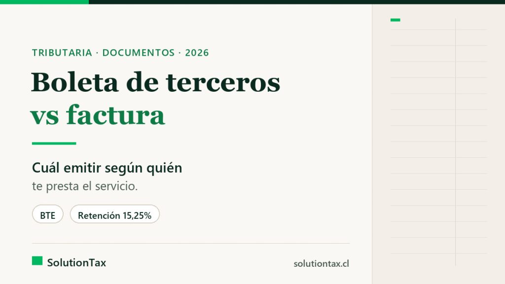 Boleta de servicios de terceros vs factura: cuál emitir en tu PyME