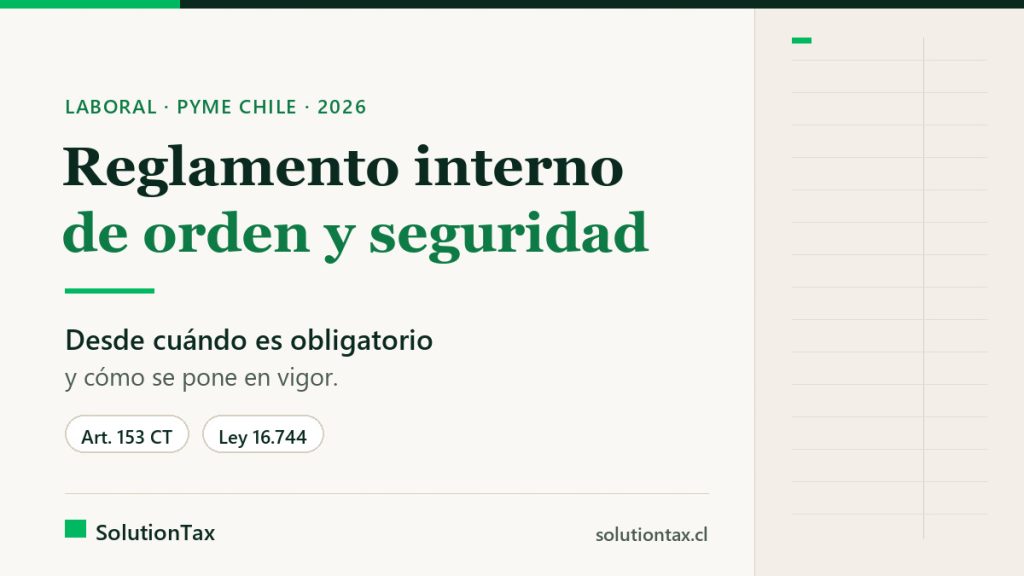 Reglamento interno de orden, higiene y seguridad: obligatorio desde 10 trabajadores en Chile